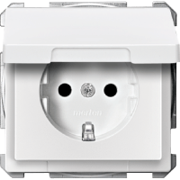 Schneider Electric. РОЗ. SCHUKO, 2P+E, 16А, 250В, С КРЫШКОЙ, - Merten Antique/Artec - MTN2310-4019