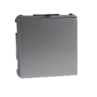 Schneider Electric. МЕХ. РОЗ.SCHUKO С КРЫШКОЙ С З/Ш,АЛЮМИНИЙ - Merten Aquadesign - MTN2310-7260
