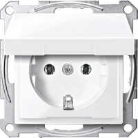 Schneider Electric. МЕХ-М РОЗЕТКИ С КРЫШК. З/К, Б/Ш IP 44 - Merten System M - MTN2311-0325