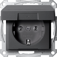Schneider Electric. МЕХ. РОЗЕТКИ SHUKO С КРЫШКОЙ АНТРАЦИТ - Merten System M - MTN2311-0414
