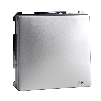 Schneider Electric. МЕХ-М РОЗЕТКИ С/З С КРЫШКОЙ IP44,АЛЮМИН - Merten Antique/Artec - MTN2314-4060