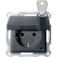 Schneider Electric. МЕХ.РОЗ.SCHUKO С КР.ЗАПИР.РАЗЛИ.ЗАМ.АНТР - Merten System M - MTN2315-0414