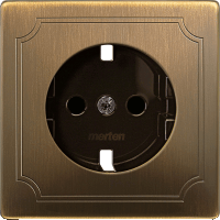 Schneider Electric. ЦЕНТР.ПЛАТА Д/МЕХ.РОЗ.SCHUKO АНТ.ЛАТ - Merten Antique/Artec - MTN2330-4143