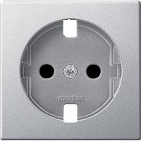 Schneider Electric. ЦЕНТ.ПЛ.Д/МЕХ.РОЗ.SCHUKO Б/УС.ЗАЩИТЫ АЛ - Merten System M - MTN2331-0460