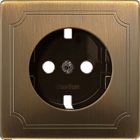 Schneider Electric. ЦЕНТ.ПЛ.Д/МЕХ.РОЗ.SCHUKO Б/УС.ЗАЩИТЫ А.Л - Merten Antique/Artec - MTN2331-4143