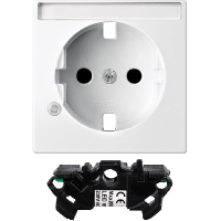 Schneider Electric. Ц.ПЛАТ.С П.Д/НАД.,М.ИНД.Л/РОЗ.SCHUKO БЕЛ - Merten System M - MTN2333-0319