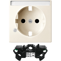 Schneider Electric. Ц.ПЛАТ.С П.Д/НАД.,М.ИНД.Л/РОЗ.SCHUKO БЕЖ - Merten System M - MTN2333-0344
