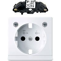Schneider Electric. Ц.ПЛАТ.С МОД.СВЕТ.ПОДСВ.Д/РОЗ.SCHUKO А-Б - Merten System M - MTN2334-0325