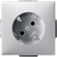 Schneider Electric. МЕХ-М РОЗЕТКИ SСHUKO 45° АЛЮМИНИЙ - Merten Antique/Artec - MTN2370-4060