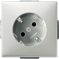 Schneider Electric. МЕХ-М РОЗЕТКИ С КРЫШК. З/К, С/Ш 45˚ - Merten Antique/Artec - MTN2370-4146