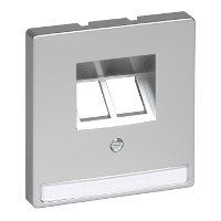Schneider Electric. ЦЕНТР.ПЛАТА Д/МЕХ-МОВ RJ45 X2, АЛЮМИНИЙ - Merten Antique/Artec - MTN292660