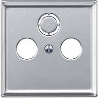 Schneider Electric. ЦЕНТР.ПЛАТА TV/FM Х2 Х3, АЛЮМИНИЙ - Merten Antique/Artec - MTN294160
