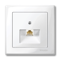 Schneider Electric. ЦЕНТР.ПЛАТА Д/МЕХ-МОВ RJ45 Х1, БЕЛЫЙ - Merten System M - MTN296219