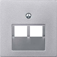 Schneider Electric. ЦЕНТР.ПЛАТА Д/МЕХ-МОВ RJ45 Х2, АЛЮМИНИЙ - Merten System M - MTN298060