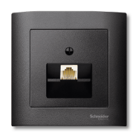 Schneider Electric. ЦЕНТР.ПЛАТА Д/МЕХ-МОВ RJ45 Х1, АНТРАЦИТ - Merten System M - MTN298314