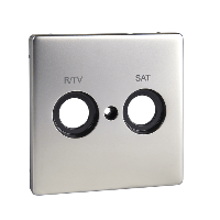 Schneider Electric. ЦЕНТ.ПЛАТА С МАРКИРОВКОЙ R/TV+SAT,АЛЮМИН - Merten Antique/Artec - MTN299646