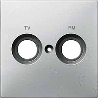 Schneider Electric. ЦЕНТ.ПЛАТА С МАРКИРОВКОЙ TV+FM, СТАЛЬ - Merten Antique/Artec - MTN299746
