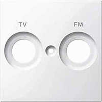 Schneider Electric. ЦЕНТ.ПЛАТА С МАРКИРОВКОЙ FM И TV ПОЛ-БЕЛ - Merten System M - MTN299919