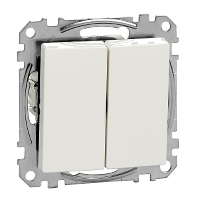 Schneider Electric. ПЕРЕКЛЮЧАТЕЛЬ 2КЛ. 6+6 БЕЛ. - Merten System M - MTN3126-1319