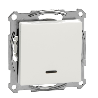 Schneider Electric. 1 клав вык-ль, с подсв, без рамки, M-TREND, бел - Merten System M - MTN3131-1319