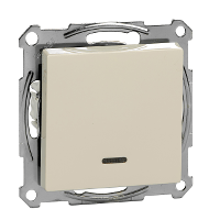 Schneider Electric. 1 клав вык-ль, с подсв, без рамки, M-TREND, беж - Merten System M - MTN3131-1344