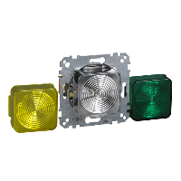 Schneider Electric. МЕХ.СИГН.ЛАМПЫ E10 ЗЕЛ/ЖЕЛ/ПРОЗ.КОЛПАЧОК - Merten System M - MTN319017