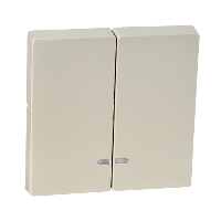 Schneider Electric. ДВЕ КЛАВИШИ С ОКОШ.Д/СВЕТ.ИНД.БЕЖЕВЫЙ - Merten System M - MTN3420-0344