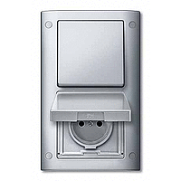 Schneider Electric. КЛАВ. Х1 IP44, АЛЮМИНИЙ - Merten Aquadesign - MTN343160