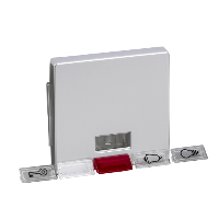 Schneider Electric. КЛАВИША С ПРЯМОУГ.ОКОШКОМ Д/СИМВЛ.АЛЮМ - Merten Aquadesign - MTN343860