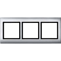 Schneider Electric. РАМКА AQUADESIGN 3 ПОСТА АЛЮМИНИЙ - Merten Aquadesign - MTN400360