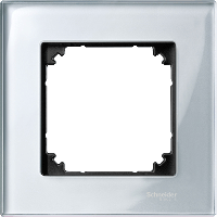 Schneider Electric. РАМККА СТЕКЛЯН.1-МЕСТНАЯ БРИЛ.СЕРЕБРО - Merten System M - MTN4010-3260
