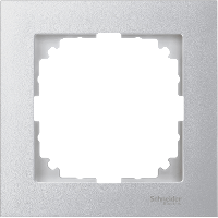 Schneider Electric. M-Pure 1-постовая рамка, цвет алюминия - Merten System M - MTN4010-3660