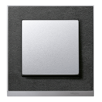 Schneider Electric. M-Pure D?cor 1-постовая рамка, сланец/цвет алюминия - Merten System M - MTN4010-3669