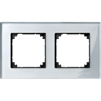 Schneider Electric. РАМККА СТЕКЛЯН.2-МЕСТНАЯ БРИЛ.СЕРЕБРО - Merten System M - MTN4020-3260