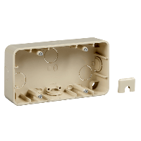 Schneider Electric. коробка для открыт монтажа, 2 поста беж - Merten System M - MTN4024-1244