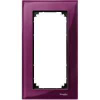 Schneider Electric. РАМКА СТЕКЛЯН.2-МЕСТНАЯ Б/ПЕРЕГ.РУБИН - Merten System M - MTN4025-3206