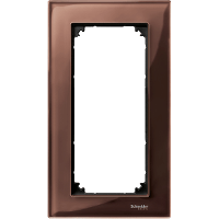 Schneider Electric. РАМКА СТЕКЛЯН.2-МЕСТНАЯ Б/ПЕРЕГ.МАХАГОН - Merten System M - MTN4025-3215
