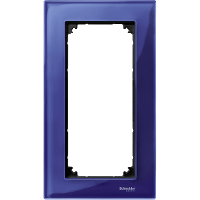 Schneider Electric. РАМКА СТЕКЛЯН.2-МЕСТНАЯ Б/ПЕРЕГ.САПФИР - Merten System M - MTN4025-3278