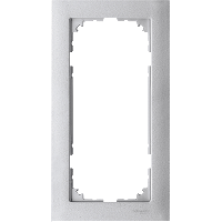 Schneider Electric. M-Pure 2-постовая рамка без перегородки, цвет алюминия - Merten System M - MTN4025-3660
