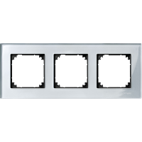 Schneider Electric. РАМККА СТЕКЛЯН.3-МЕСТНАЯ БРИЛ.СЕРЕБРО - Merten System M - MTN4030-3260