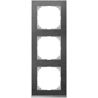 Schneider Electric. M-Pure D?cor 3-постовая рамка, сланец/цвет алюминия - Merten System M - MTN4030-3669