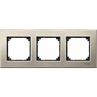 Schneider Electric. РАМКА МЕТАЛ.3-МЕСТНАЯ ТИТАН - Merten System M - MTN403305