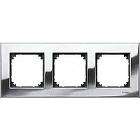 Schneider Electric. РАМКА МЕТАЛ.3-МЕСТНАЯ ХРОМ - Merten System M - MTN403339