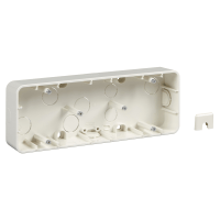 Schneider Electric. коробка для открыт монтажа, 3 поста бел - Merten System M - MTN4034-1219