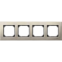 Schneider Electric. РАМКА МЕТАЛ.4-МЕСТНАЯ ТИТАН - Merten System M - MTN403405
