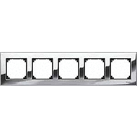 Schneider Electric. РАМКА МЕТАЛ.5-МЕСТНАЯ ХРОМ - Merten System M - MTN403539