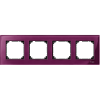 Schneider Electric. РАМККА СТЕКЛЯН.4-МЕСТНАЯ РУБИН - Merten System M - MTN4040-3206
