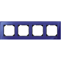 Schneider Electric. РАМККА СТЕКЛЯН.4-МЕСТНАЯ САПФИР - Merten System M - MTN4040-3278