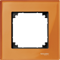 Schneider Electric. РАМККА СТЕКЛЯН.1-МЕСТНАЯ ОРАНЖ.КАЛЬЦИТ - Merten System M - MTN404102