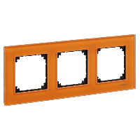 Schneider Electric. РАМККА СТЕКЛЯН.3-МЕСТНАЯ ОРАНЖ.КАЛЬЦИТ - Merten System M - MTN404302